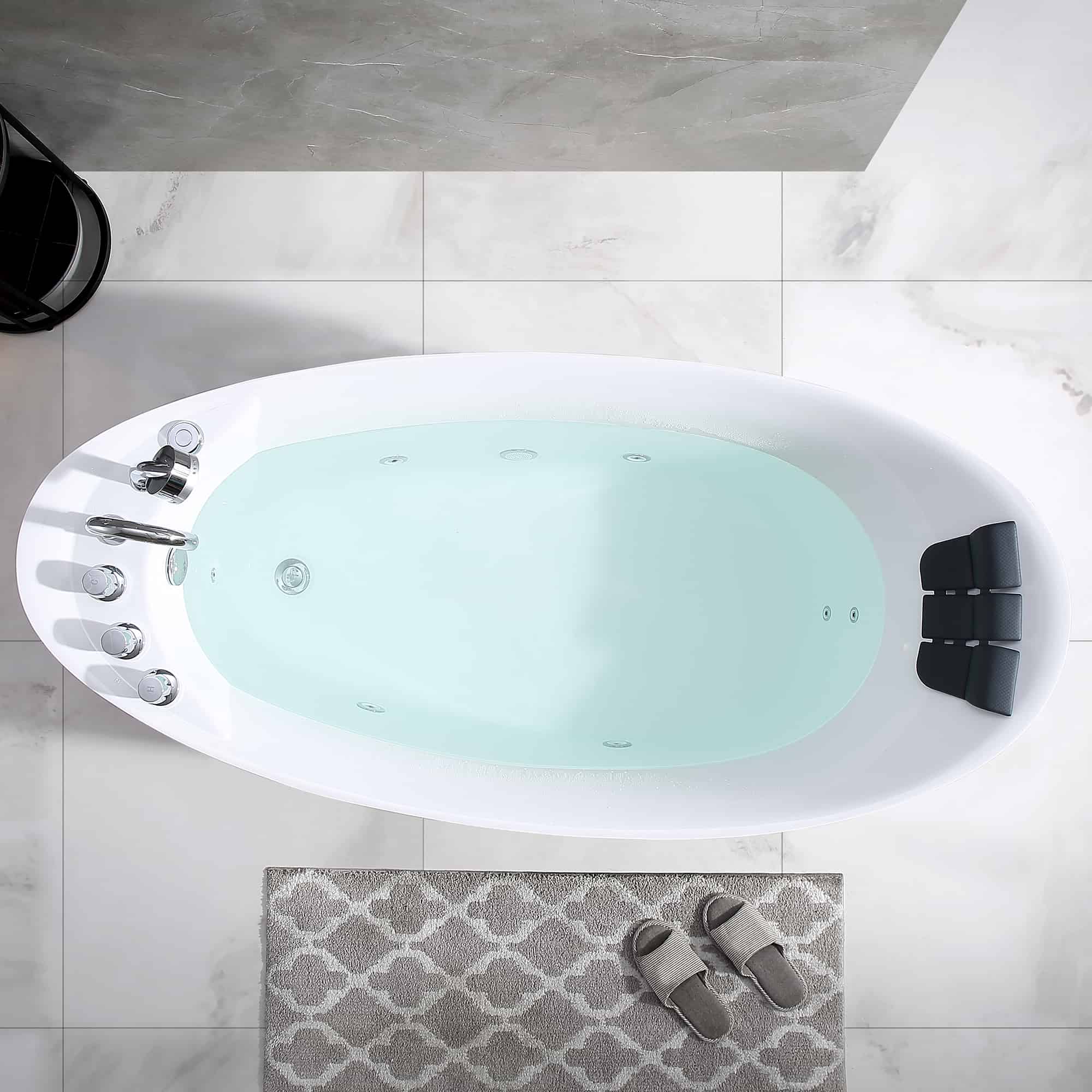 Empava 67 in. Whirlpool Freestanding Acrylic Bathtub | EMPV-67AIS02 - Image 2