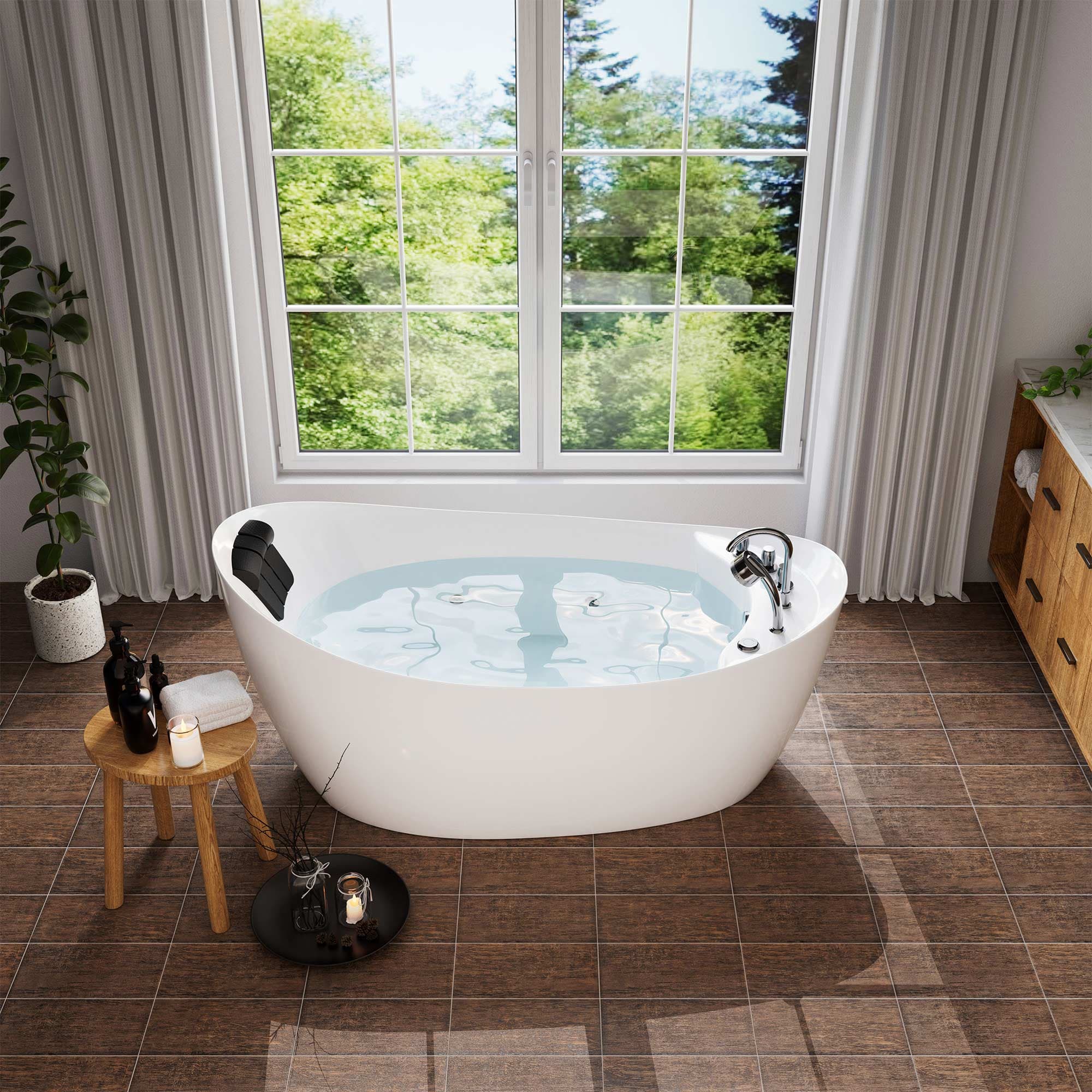 Empava 67 in. Whirlpool Freestanding Acrylic Bathtub | EMPV-67AIS02 - Image 3