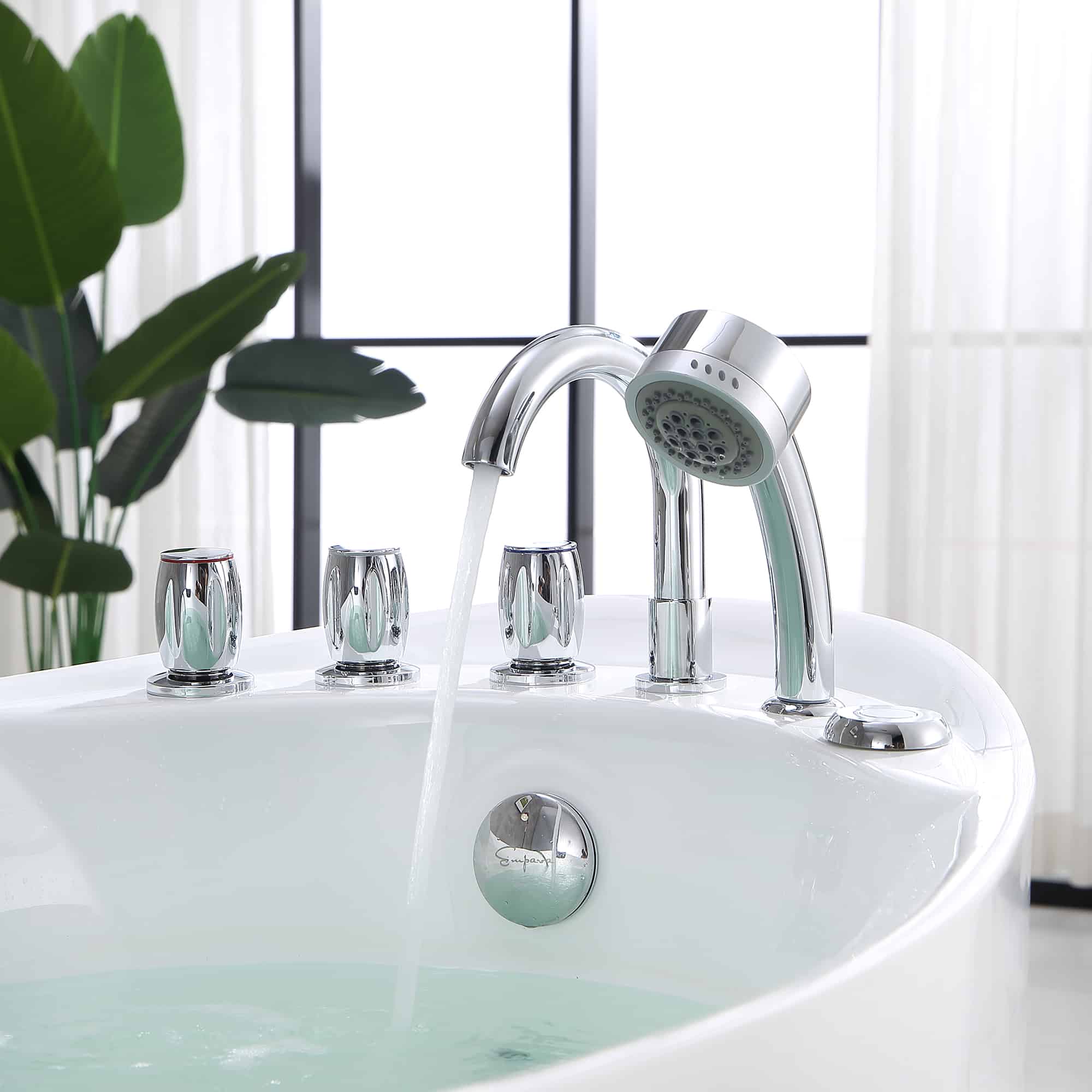Empava 67 in. Whirlpool Freestanding Acrylic Bathtub | EMPV-67AIS02 - Image 9