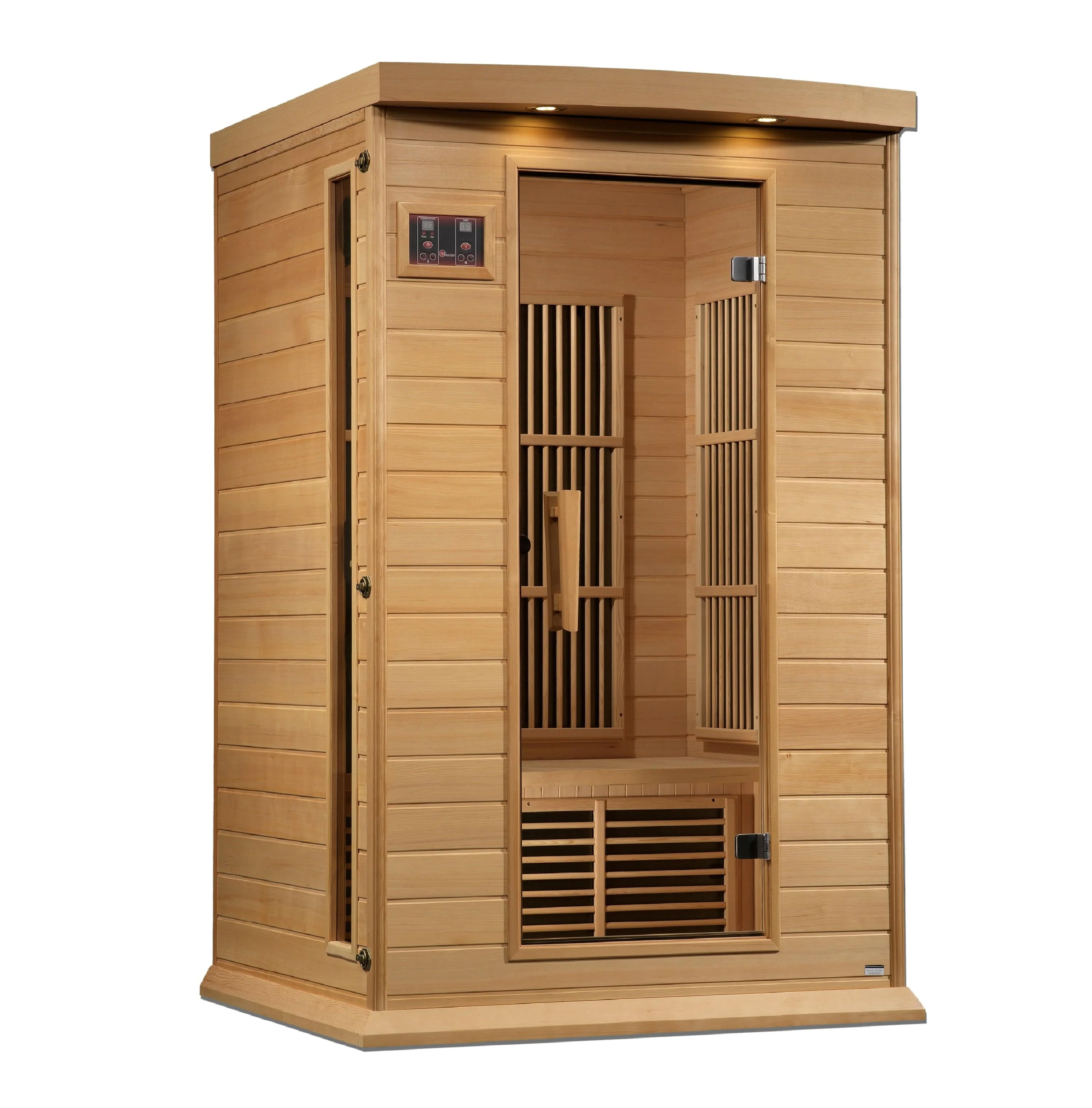 Golden Designs Maxxus Infrared Sauna 2-Person Near Zero EMF FAR Infrared w/ Hemlock | MX-K206-01-ZF