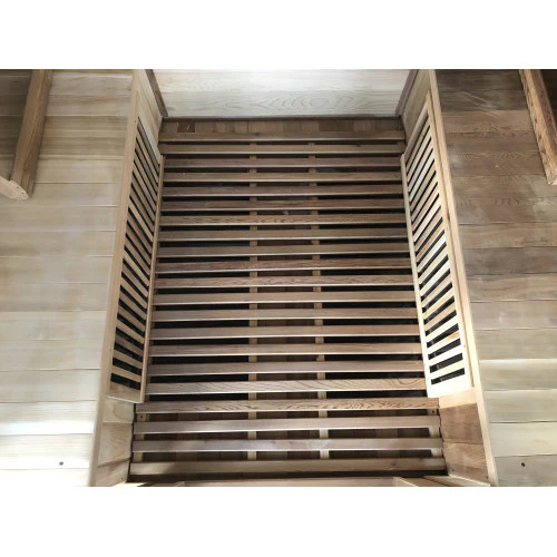 Sunray Roslyn 4-Person Cedar Sauna with Carbon Heaters and Side Bench Seating - Image 9