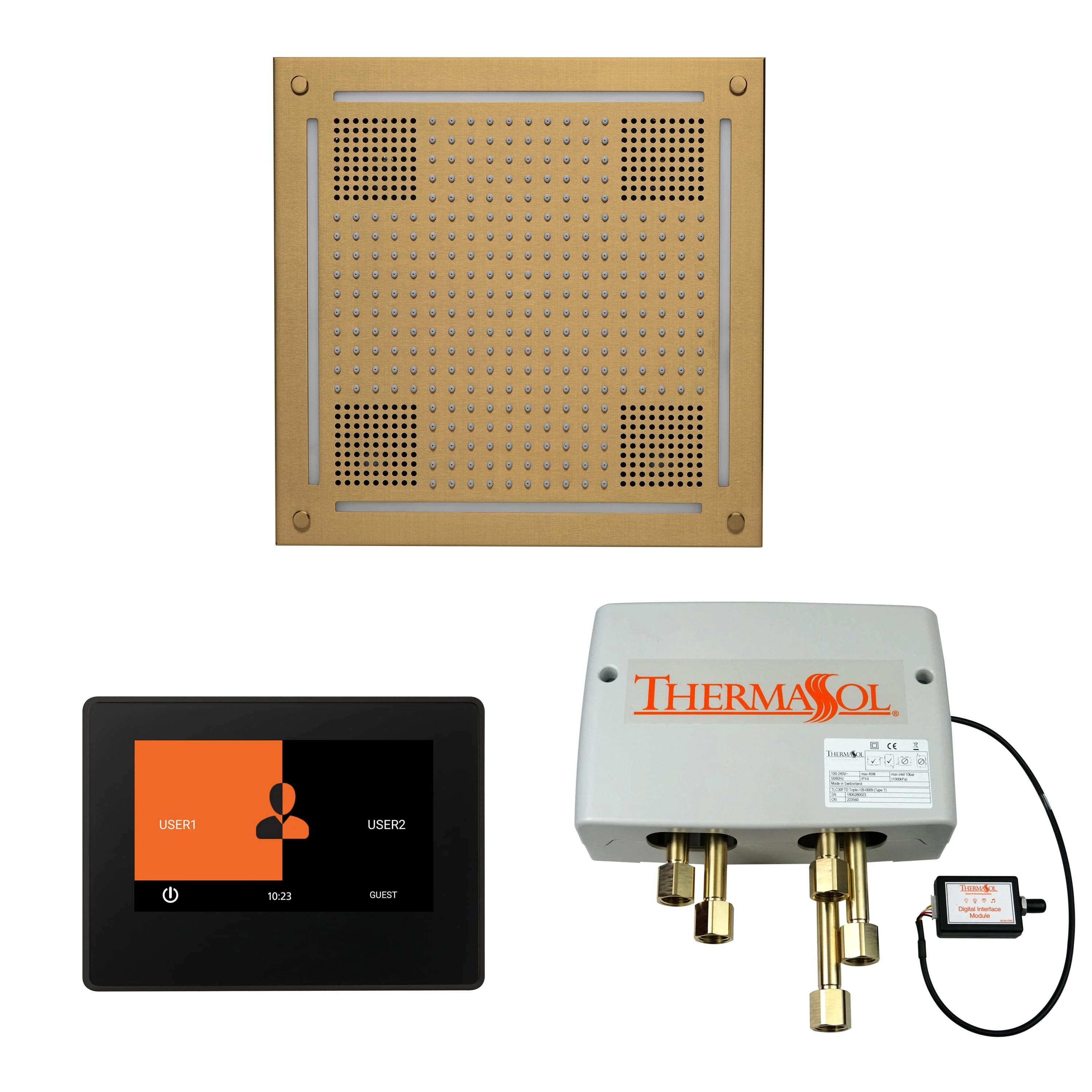 ThermaSol The Wellness Hydrovive Shower Package with 7" ThermaTouch Square - Image 13