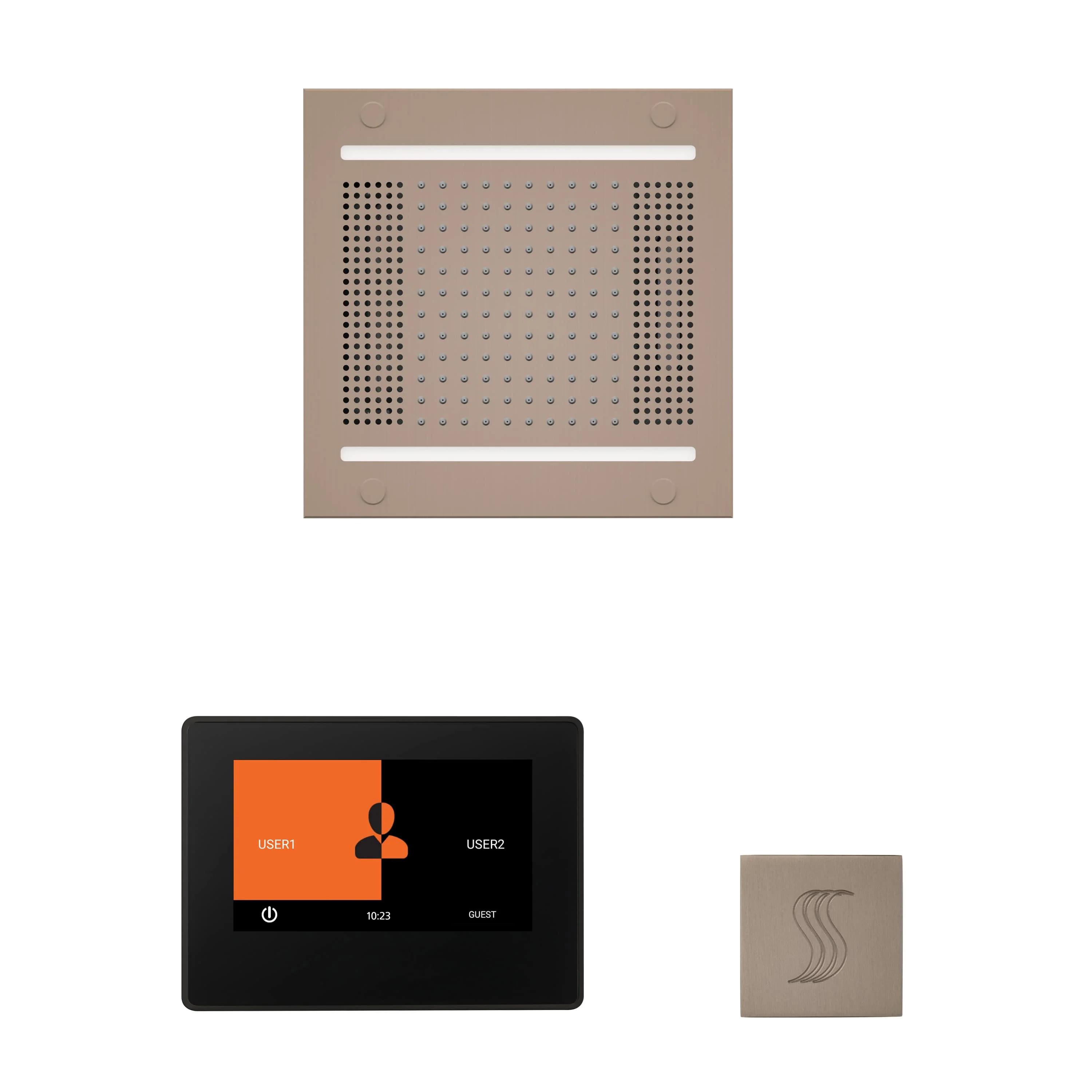 ThermaSol The wellness Hydrovive14 Steam Package with 7" ThermaTouch Square